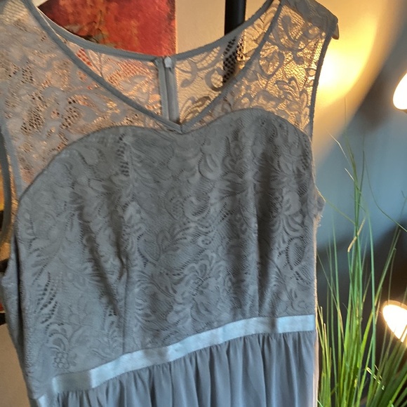 Dress Tells 2XL gray long lace top dressy dress - Picture 9 of 16